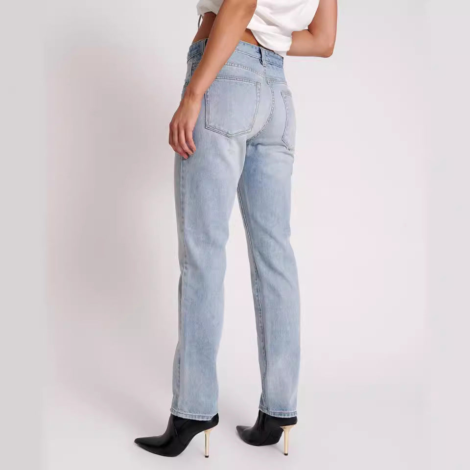Fashionjeans women's new arrivalexporttrendy elastic skinny jeans pants high waist washed casualstylishjeans