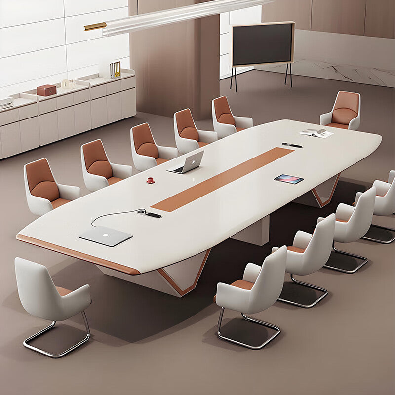 Saint li painted conference room table and chair set - light luxury reception large long table negotiation grand conference table