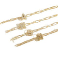 2025 new cross-border initial paperclip bracelet - adjustable, color-retaining, fashionable, commuter-ready, unique & chic jewelry