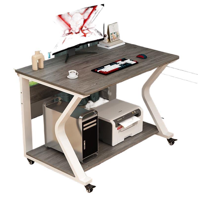 Computer desktop table for homesmall apartment bedroom table simple ready-made study notebook movable with wheels