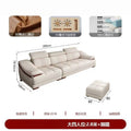 Four-seater: 2.8m + footrest [thickened genuine leather]