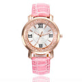 Dropshipping korean style casual fashion student watch - women's rhinestone gift live stream ladies quartz watch with leather strap