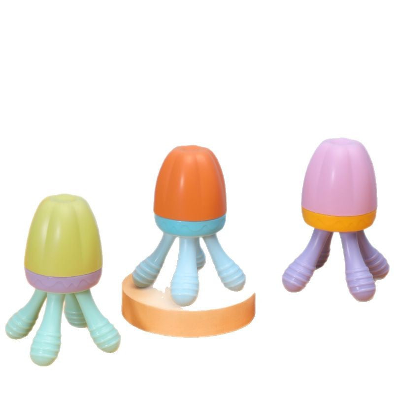 English card new baby, fruit complementary food bite music, silicone mesh bag baby feeding tableware, complementary food device