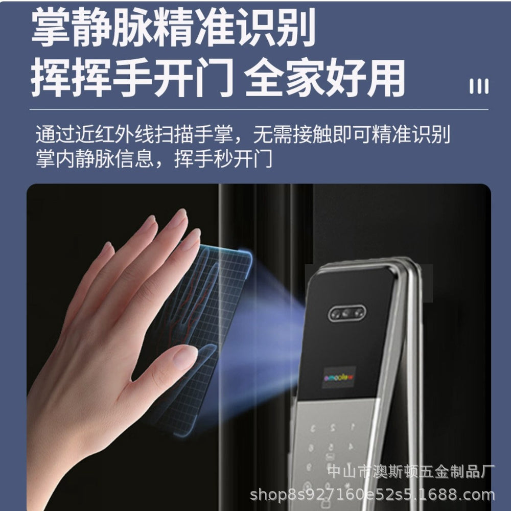 3d face recognition smart lock palm vein smart door lock rental house graffiti intercom password lock manufacturer in stock