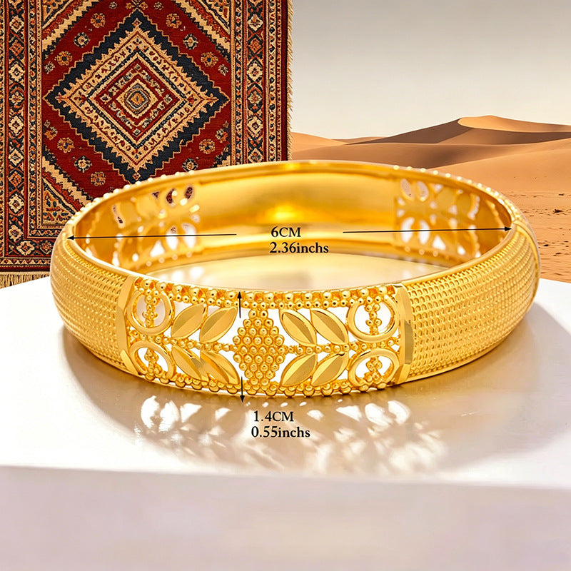 Middle eastern gold plated bangle arab jewelry wedding bridal jewelry african birthday gift