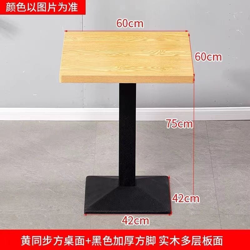 Commercial fast food table and chair set combination - restaurant, diner, snack bar, bbq, catering table, bubble tea shop rectangular table