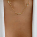 Wholesale alloy pendants: european and american cross-border personalized square necklaces for women - unique, irregular, multi-layered snake chain necklaces