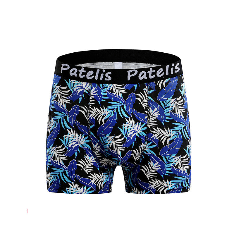 Men's underwear cotton large size 140kg printed boxers US size sports underwear, can be worn up to 250kg