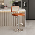Medieval style bar chair high stool for homeadjustable rattan back chair bar front desk cashier rotate bar stool