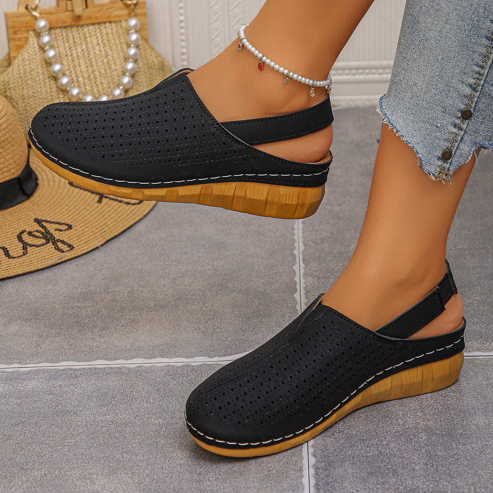 plus sizesummernew arrivaloutdoorcasualthick sole women's sandals hiking easiest for match slip-on cut out lazy shoes