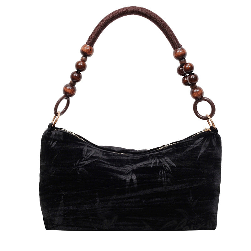 2025 new autumn/winter chinese chic handbag - minimalist lace embroidery underarm bag - niche chinese style luxury shoulder bag