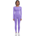 Customized seamless high-waisted compression ski suit shapewear set - women's long sleeve yoga outfit for sports, running, and cycling