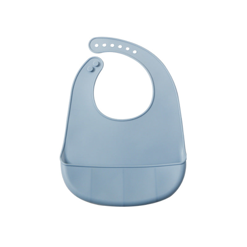 Baby bibs baby eating pockets waterproof and spill-proof food grade silicone supplementary food tableware leak-proof silicone bibs
