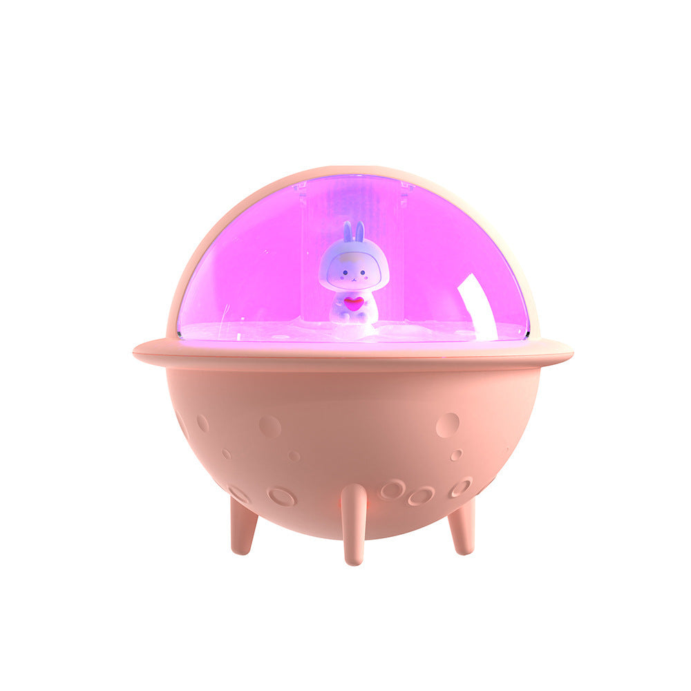 Space capsule humidifier usb home desktop aromatherapy machine colorful atmosphere night light gift wholesale silent hydration