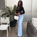 European and american style women's jeans -  foreign trade women's spring new fashion sexy high-waisted stretch casual pants