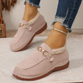 Export woolen shoes for women fall and winternew arrivalfleece-linedthickenedeasiest for match soft bottom casual slip-on small fragrant bean cotton shoes
