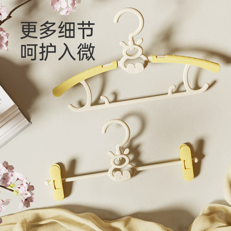 Plastic children's clothes hanger for home retractable clothes support baby non-slip clothes support baby clothes drying rack