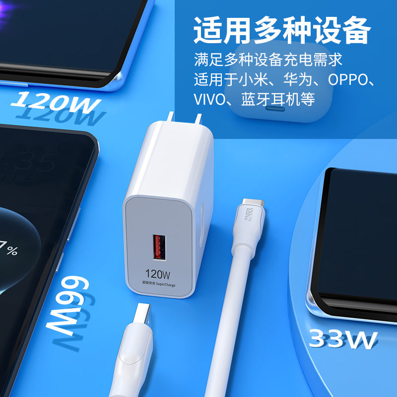Factory direct wholesale: 120w supercharge adapter for huawei, 100w xiaomi 66w charger, and 6a shenlong cable - ready to ship