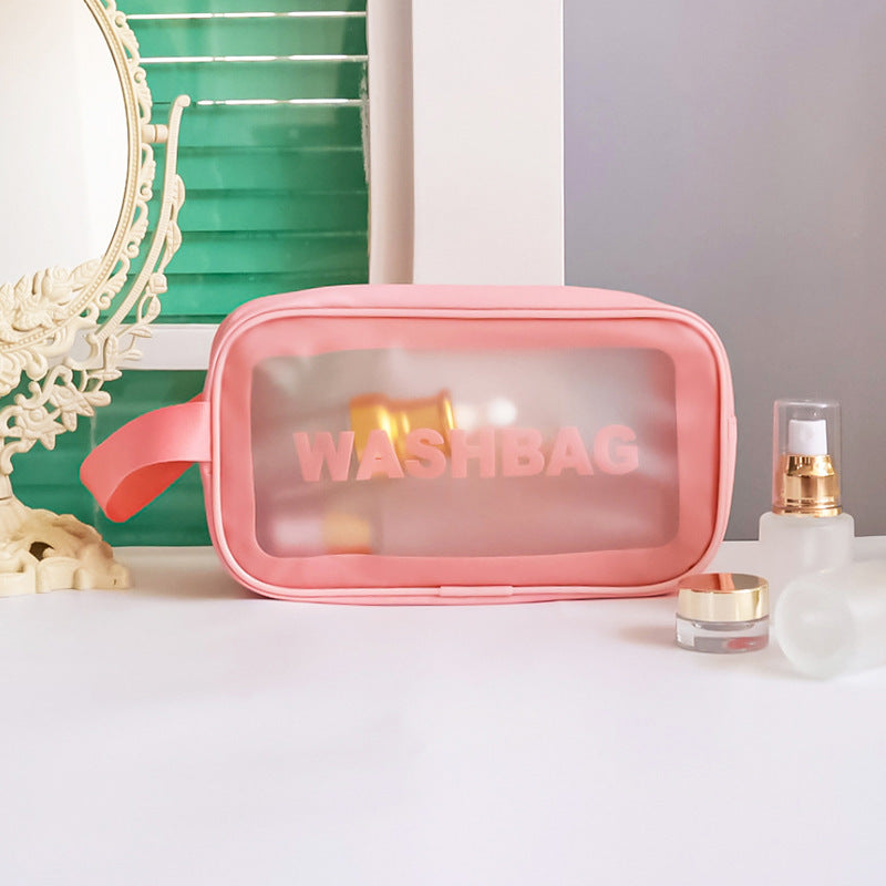 Wash storage bag Premium waterproof single-layer cosmetic bag Portable large-capacity transparent travel cosmetic storage bag