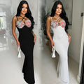 C7102 cross-border   independent station fashionable women's sleeveless camisole dress long dress new