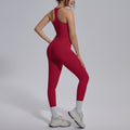 new arrival nude tight-fitting yoga clothes high waist hip lift quick-drying sports beautiful back outdoor running fitness clothes suit