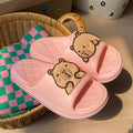New eva platform slippers for women - capybara design, all-season wear, indoor/outdoor non-slip, thick sole, couple's slippers