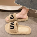 Thick sole fur slippers for women 2024autumnew arrivalpopularfashioncasualcasual style outwear open toe slippers