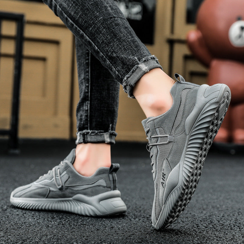 2025 new spring breathable korean style trendy mesh athletic men's shoes - versatile casual spring running dad shoes