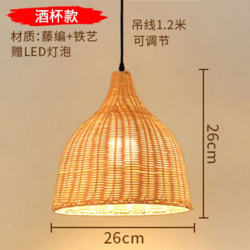 Japanese chandelier restaurant light tatami light new Chinese bamboo lamp zen light tea room light Chinese style bamboo art lighting