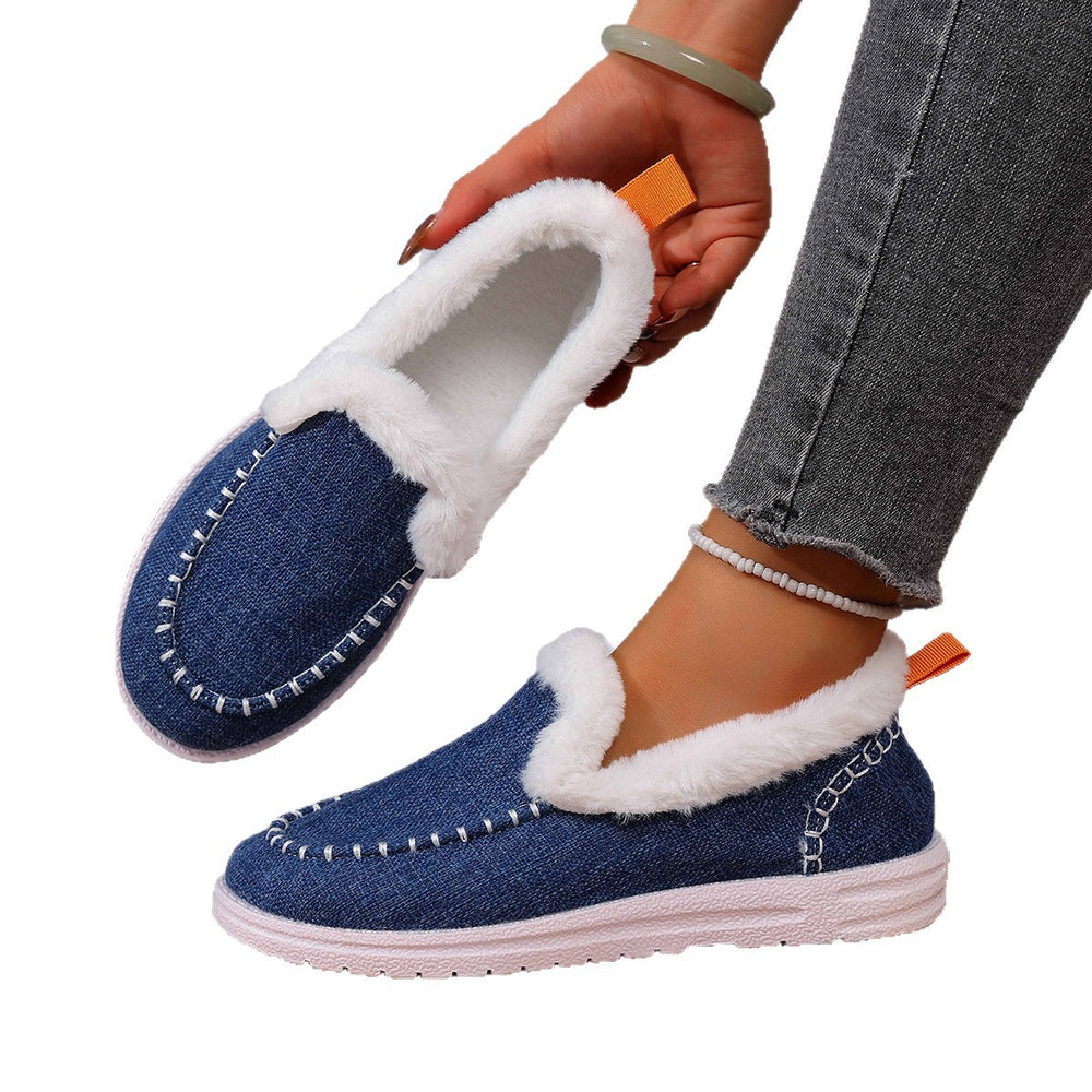 winternew arrivalthick sole snow boots for women fleece-linedthickened fur heattechplus size cross-border sewn bag women's cotton shoes