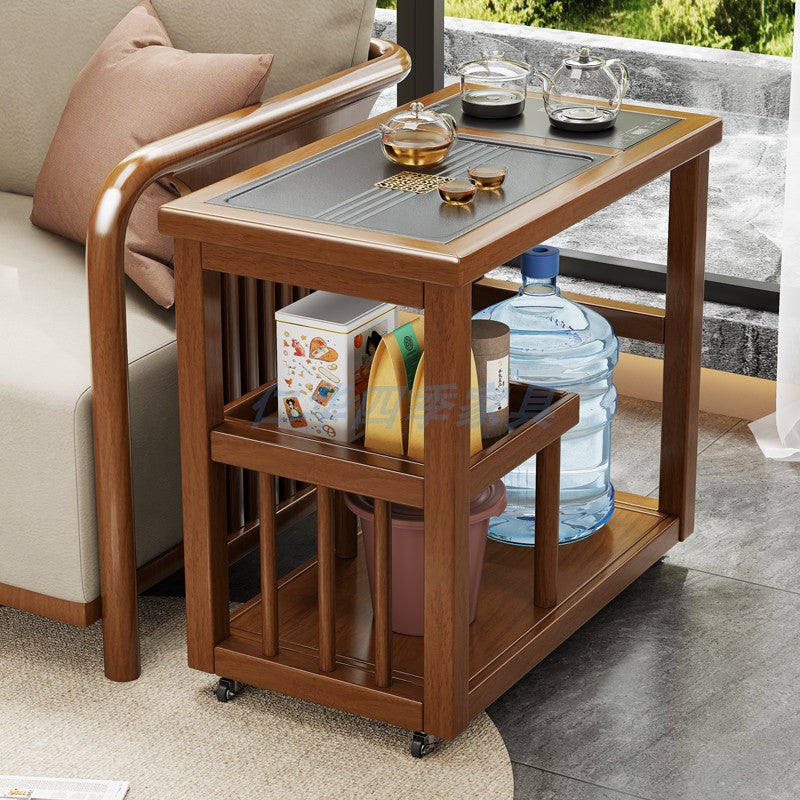 Convenient movable tea table small tea table balcony tea table and chair combination tea small apartment for home kung fu small coffee table living room