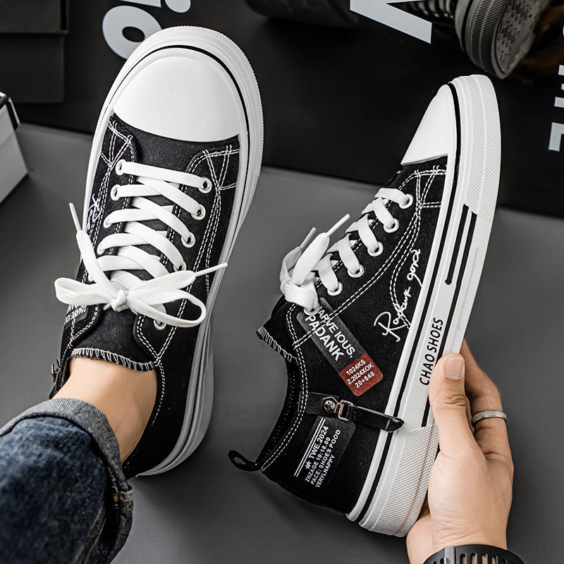Men's canvas shoes - winter breathable, versatile, classic student style, athletic & casual, lightweight soft sole sneakers