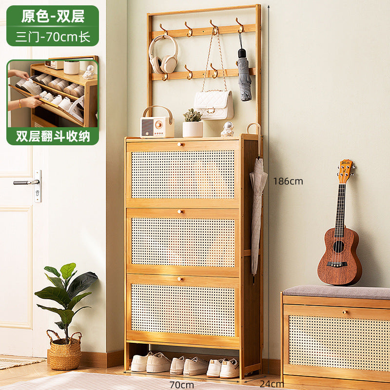 Simple shoe rack household door multi-layer with door dust-proof entry shoe rack shoe cabinet high vertical integrated storage rack