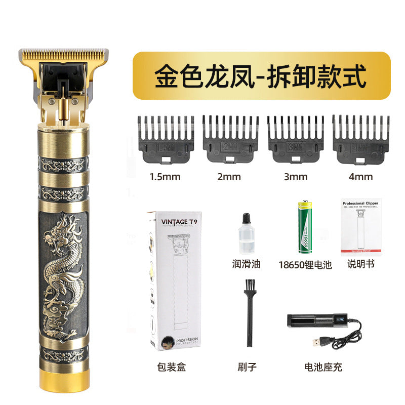 Electric waterproof engraving detachable battery hairdresser oil head electric clipper for home travel shaving electric clipper