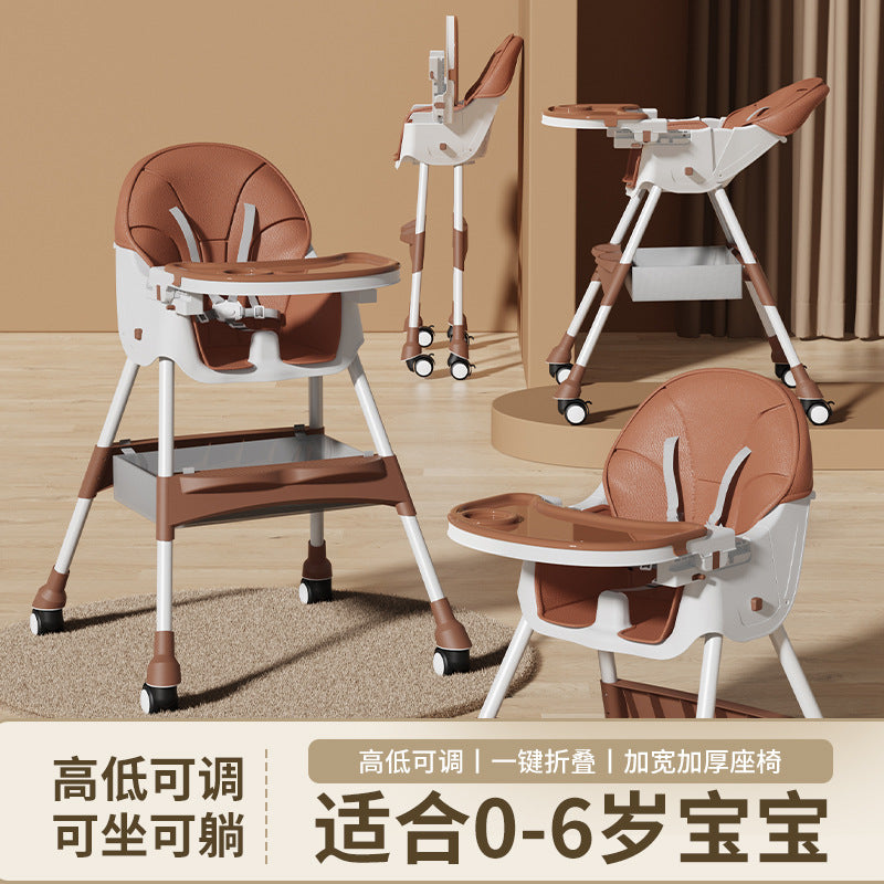 Baby Dining Chair Eating Foldable Portable Household Baby Learning Sitting Chair Children's Multifunctional Dining Table Seat Factory
