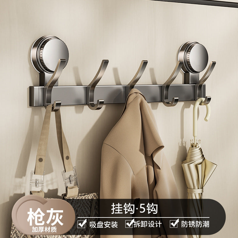 Suction cup towel rack, bathroom free punching, bathroom rack, toilet double folding towel rack, bathroom pendant set.