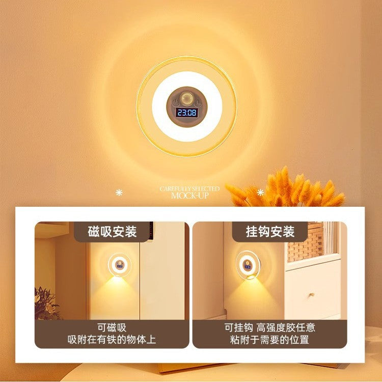 Atmosphere lamp bedroom mood wiring-free and punch-free bedside remote control smart sensor night light new arrival 2025