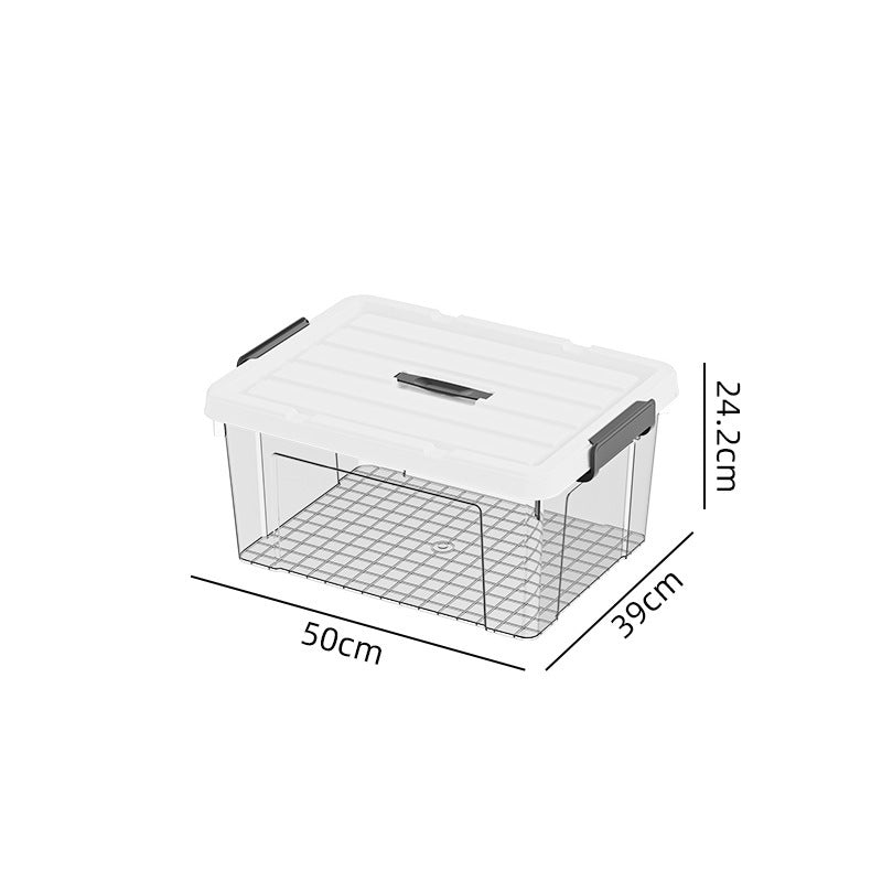 Plastic storage box, quilt storage box, toy sorting box, portable transparent books, clothes sorting storage box