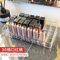 Lipstick organizer display case - multi-compartment storage shelf - trendy, girly, transparent design - home cosmetics organizer