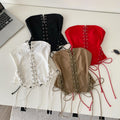 Pure desire sexy sexy sister style tie backtube top vest women's clothes waist slimming lookfashionshort outwear tops