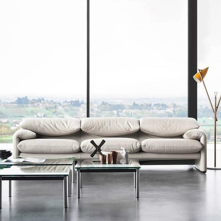 Maralunga fabric sofa italian normcore living room club medieval straight row leather sofa