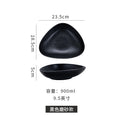 Creative triangular ceramic fruit salad plate - retro style, high-end ceramic dinnerware for restaurants and home use - deep dessert plate