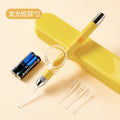 Giraffe ear cleaning kit - lighted ear spoon, safe & visible earwax removal tool for kids, includes tweezers