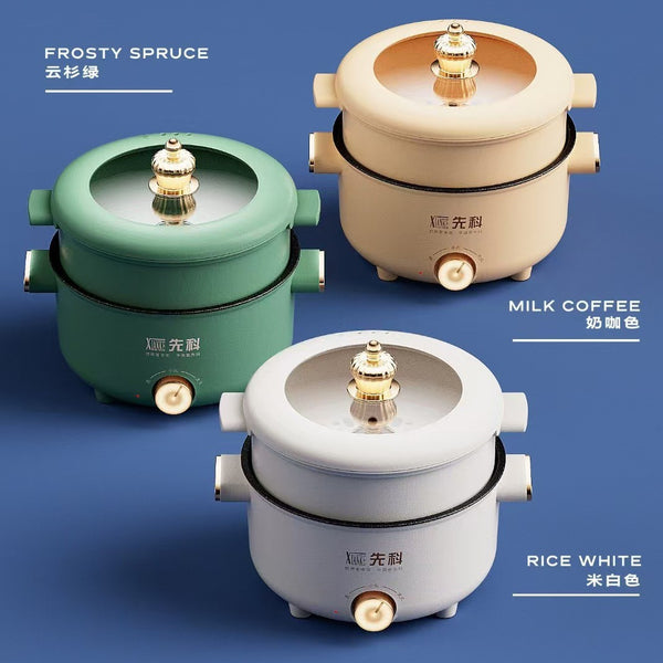 Cooking electric pot Portable electric hot pot Multifunctional electric heating pot Household accommodation Cooking pot Soup Steaming noodles Cooking gifts Wholesale