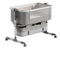 Aluminum alloy baby crib - portable, convertible, multi-functional, foldable, seamless splicing, baby rocking bed