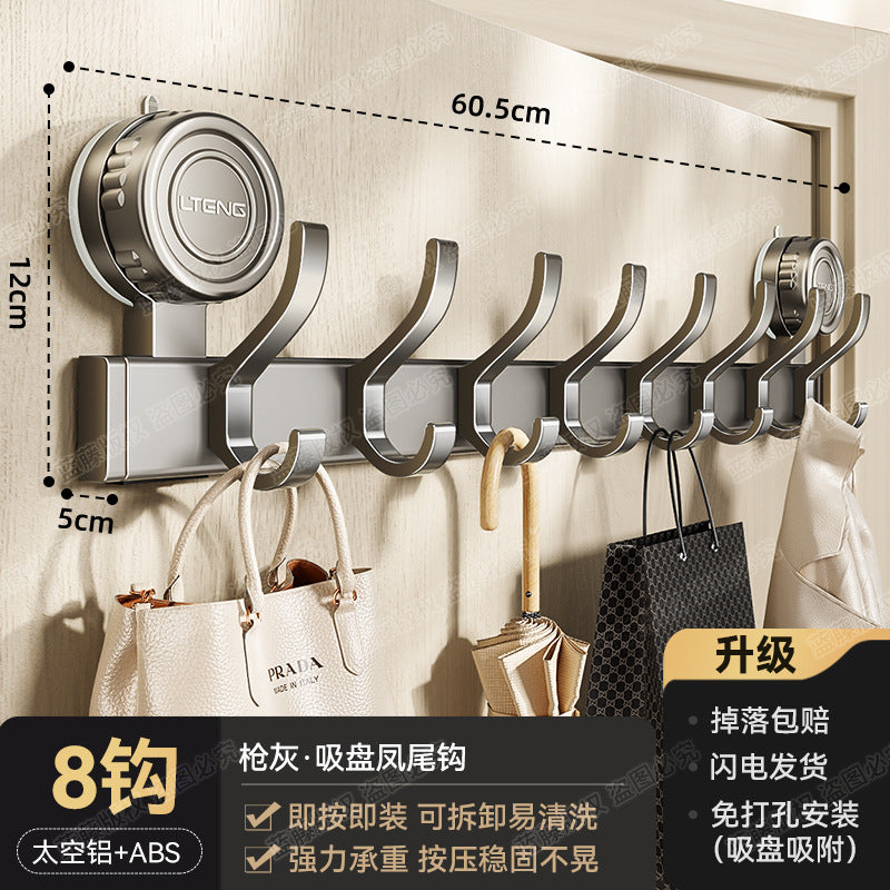 Strong vacuum suction cup hook No punching Strong load-bearing door Hanging hanger Entry door Clothes rack Storage