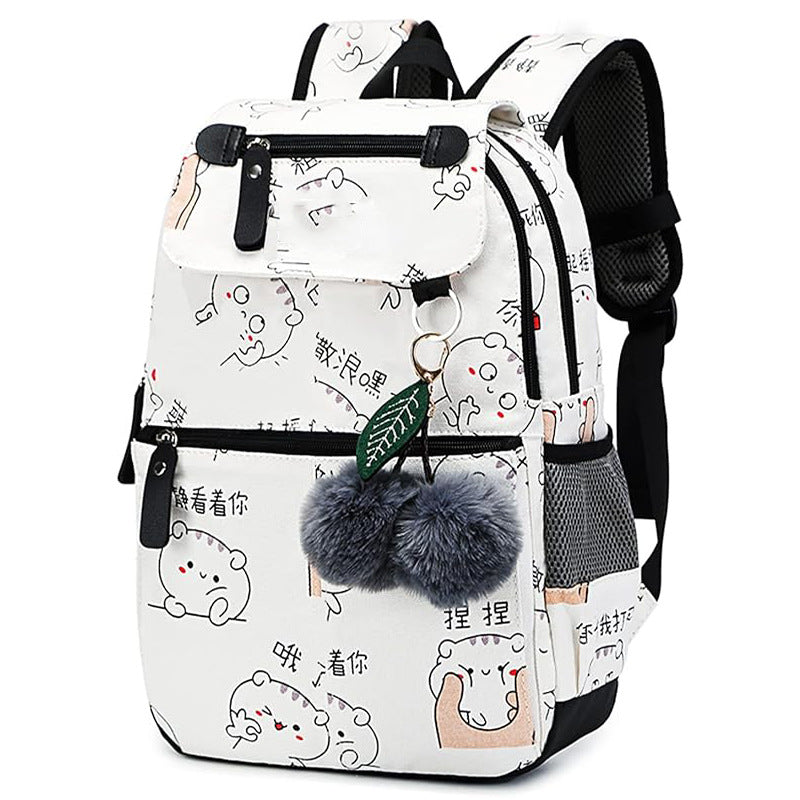 School bag, junior high school students, men and women, high value, large capacity, light travel, simple backpack, college student backpack.