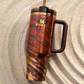 amazon leopard print stanley ice tumbler - large capacity, stylish design, 304 stainless steel insulated water bottle with handle