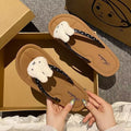 Flip-flops new arrival summer girl high-looking cute rabbit cartoon polka dot slippers non-slip lightweight flip-flops wholesale