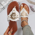 New arrival spot flip-flops  cross-border exclusive women's sandals hardware buckle summer flat shoes sandals